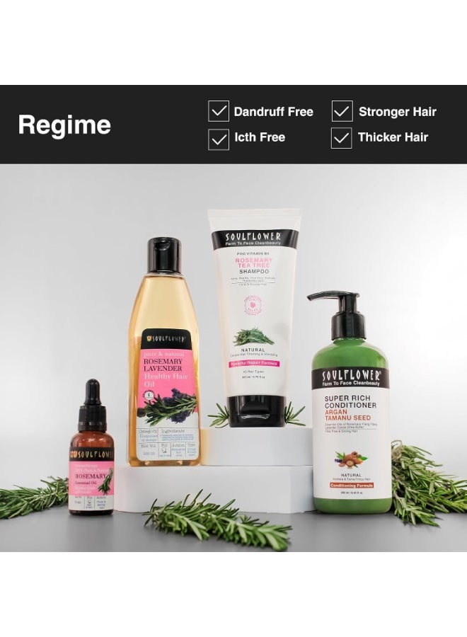 سول فلاور شامبو سول فلاور روزماري لنمو الشعر، مضاد للتساقط، شعر أقوى، لامع، طويل، وفروة رأس صحية، مع شجرة الشاي، وبرو فيتامين ب5 | للرجال والنساء | 200 مل - Image 5