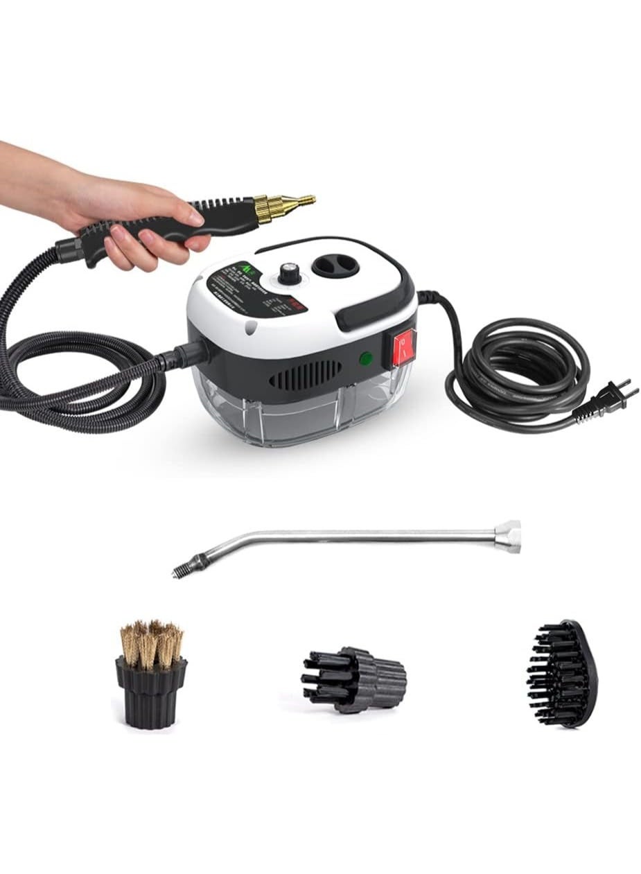 FAJR Mart Portable Handheld Steam Cleaner,Pressurized Steam Cleaning Machine(White) | High Temperature Pressurized with Brush Heads for Kitchen Furniture Bathroom Car US Plug 110V