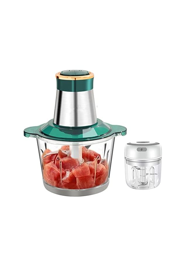 Meat Grinders Electric UK Plug 3L 300W & Electric Mini Garlic Chopper(250ml) USB