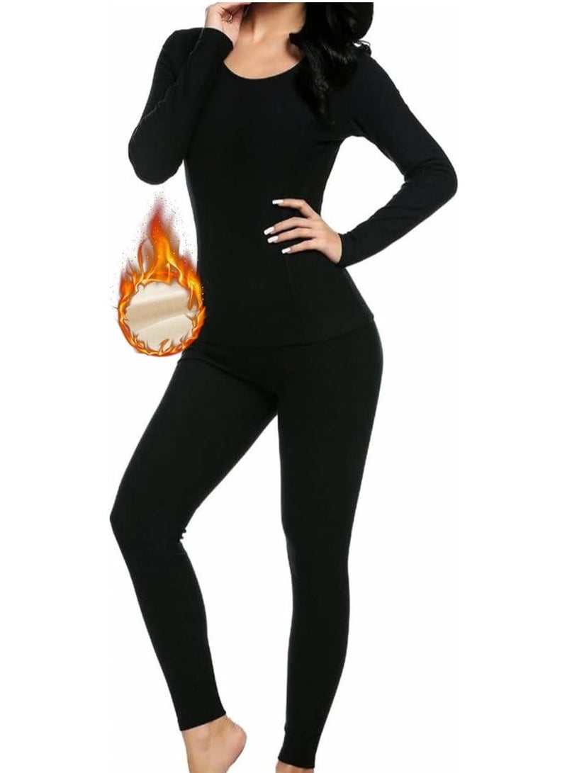 RATSAW Women's Thermal Underwear Set Long Johns Long Johns Women's Wool Silk Thermal Underwear Base Pajamas Set - Image 1