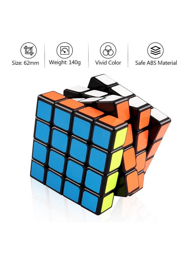 D-FantiX - Yj Moyu Guansu 4X4 Speed Cube Puzzle 4X4X4 Cube Black 62Mm Toys For Kids Adult - Image 1