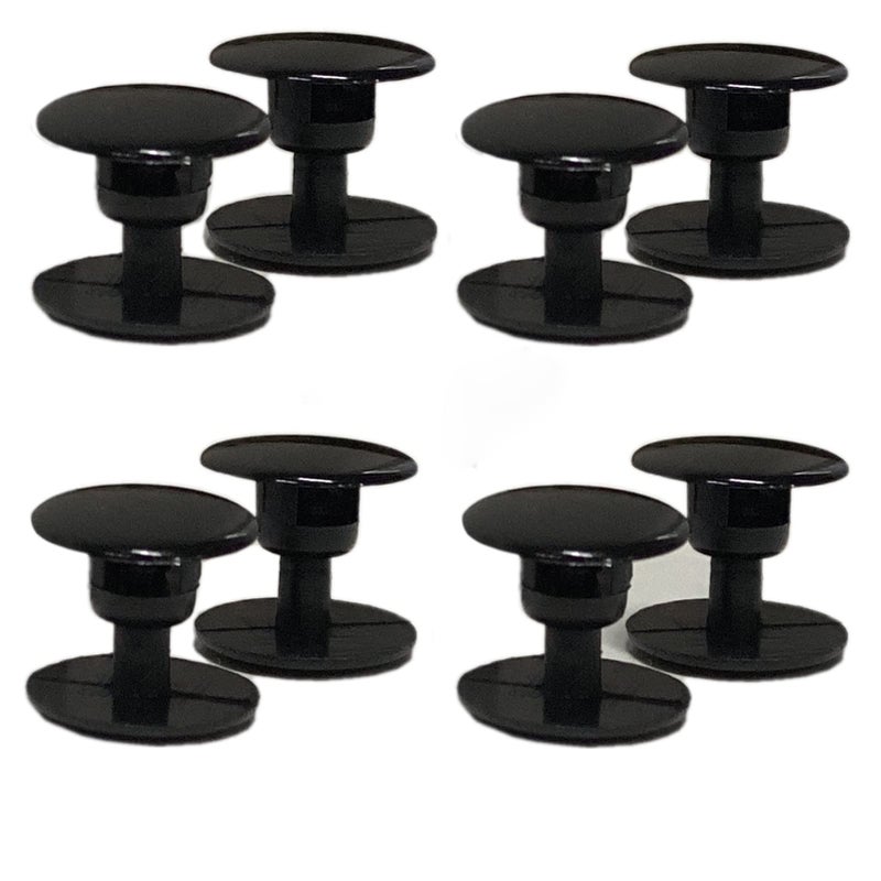 8 Sets Replacement Rivets for Beach Shoe Replacement Button Replacement Parts Compatible for Clog Beach Shoe Strap Repair Black