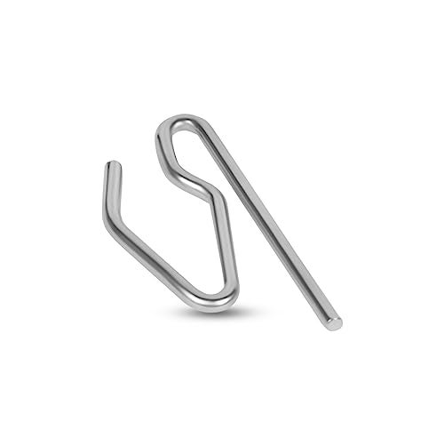 FAPBADRI Hook for Curtain Channel/Track, Color - Silver, Material - Mild Steel (MS), 100 Pieces - Image 1
