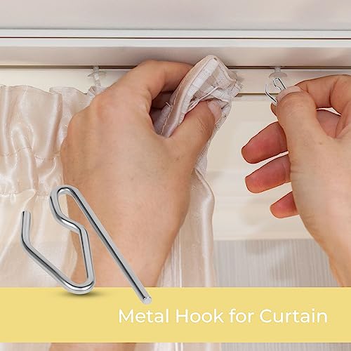 FAPBADRI Hook for Curtain Channel/Track, Color - Silver, Material - Mild Steel (MS), 100 Pieces - Image 3