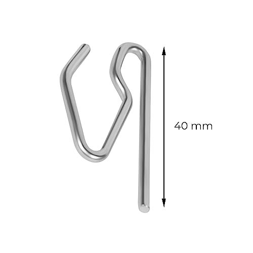 FAPBADRI Hook for Curtain Channel/Track, Color - Silver, Material - Mild Steel (MS), 100 Pieces - Image 4