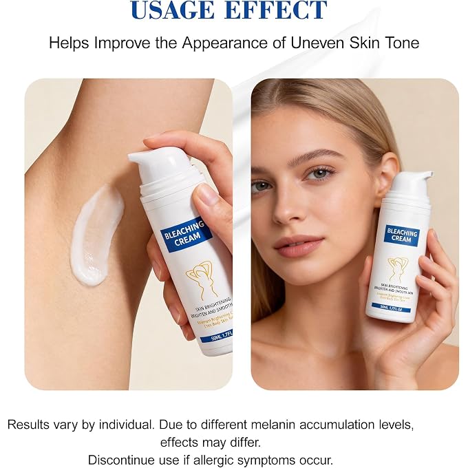 YOOJ 1.7 Fl OZ Skin Bleaching & Lightening Cream, Hydrating Whitening Lotion for Intimate Private Area, Inner Thighs, Bikini Line, Underarms, Elbows and Knees for Sensitive Body Skin - Image 3