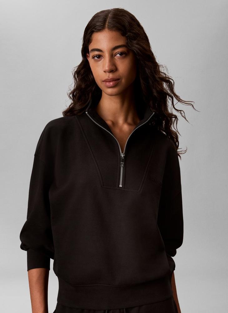 CALVIN KLEIN French Terry Quarter-Zip Sweatshirt - Image 1
