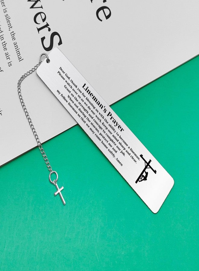Baipilu Lineman Gifts for Men Lineman Prayer Bookmark Gifts for Him Husband Boyfriend Christmas Birthday Fathers Day Present Line Worker Present for Men Christian Bookmark - Image 3
