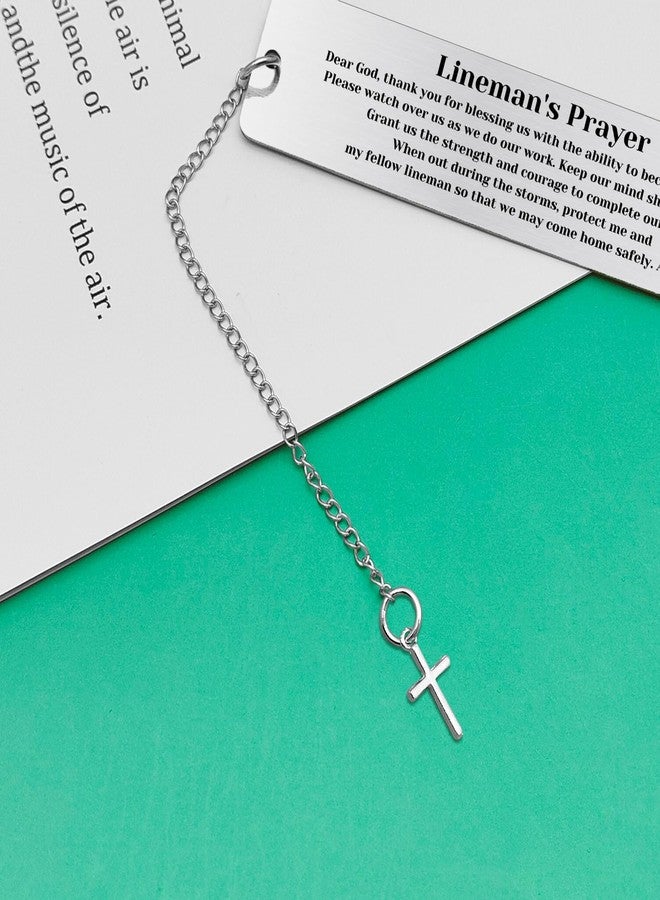 Baipilu Lineman Gifts for Men Lineman Prayer Bookmark Gifts for Him Husband Boyfriend Christmas Birthday Fathers Day Present Line Worker Present for Men Christian Bookmark - Image 4