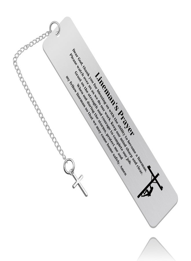 Baipilu Lineman Gifts for Men Lineman Prayer Bookmark Gifts for Him Husband Boyfriend Christmas Birthday Fathers Day Present Line Worker Present for Men Christian Bookmark - Image 1