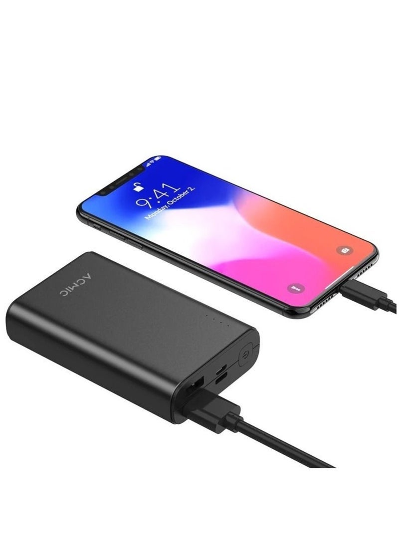 ACMIC 10000mAh Mini Metal Power Bank – Portable Fast Charging PD 18W, Slim Pocket Design, Durable Metal Body, USB/Type-C Output, Lightweight Travel Battery Pack for Smartphones & Gadgets - Image 3