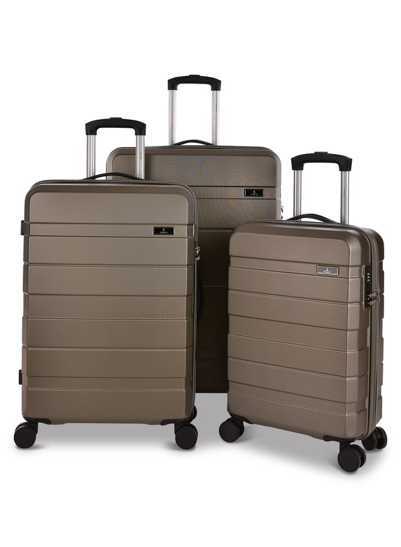 Track Luggage set 3pcs ABS Hard Durable Lightweight Trolley Travel Bag,100/3p - Image 1