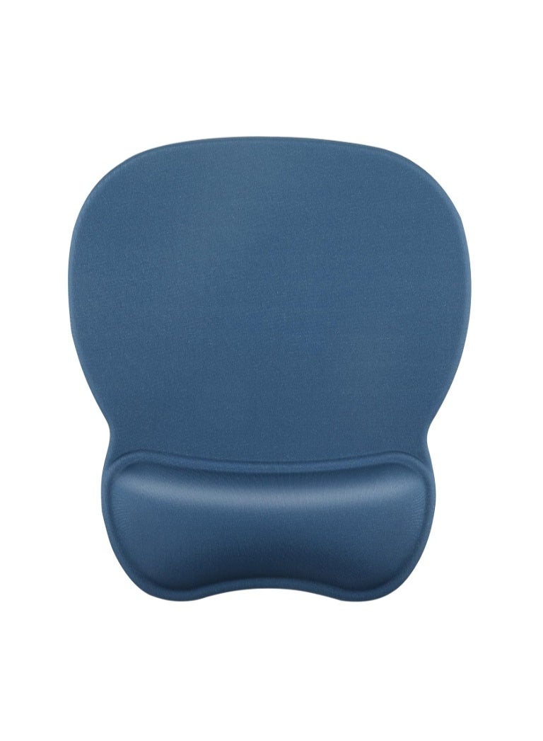 MROCO Ergonomic Mouse Pad with Gel Wrist Support, Comfortable Mousepad with Smooth Wrist Rest Surface and Non-Slip PU Base for Pain Relief, Computer, Laptop, Office & Home, 9.4 x 8.1 in, Navy Blue - Image 1