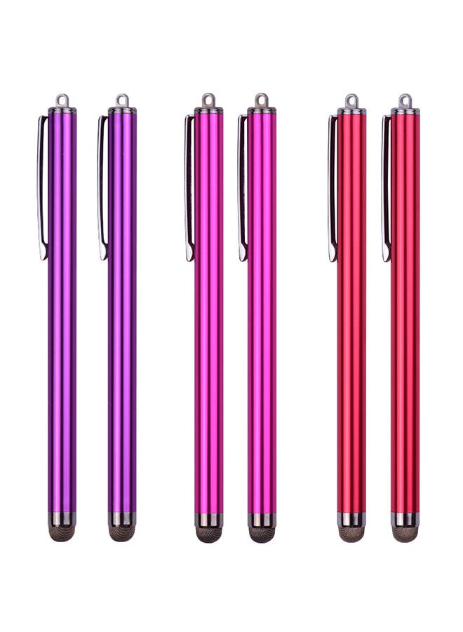 NIBEMINENT 6-Piece Capacitive Stylus Pen Multicolour - Image 1