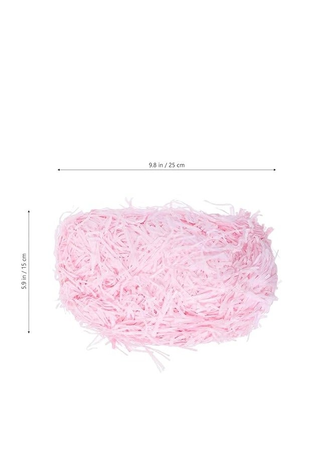 HOME ZONE Raffia Paper Shreds Strands Eco friendly Shredded Crinkle Confetti Crinkle Cut Paper Filling Shredded Paper for Hamper Gift Box Filling (Light Pink)100 gram - Image 2
