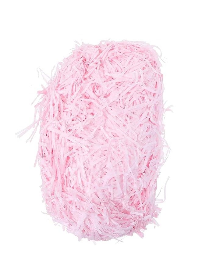 HOME ZONE Raffia Paper Shreds Strands Eco friendly Shredded Crinkle Confetti Crinkle Cut Paper Filling Shredded Paper for Hamper Gift Box Filling (Light Pink)100 gram - Image 3