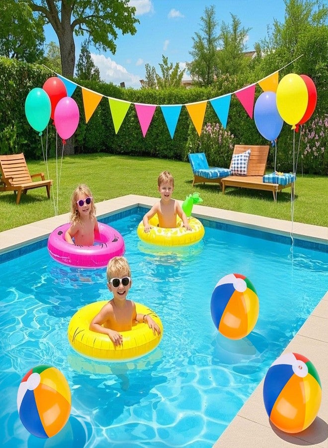 LovesTown 12 Pack Beach Balls, 8" Inflatable Pool Toys for Beach Summer Swimming Party Favors - Image 4