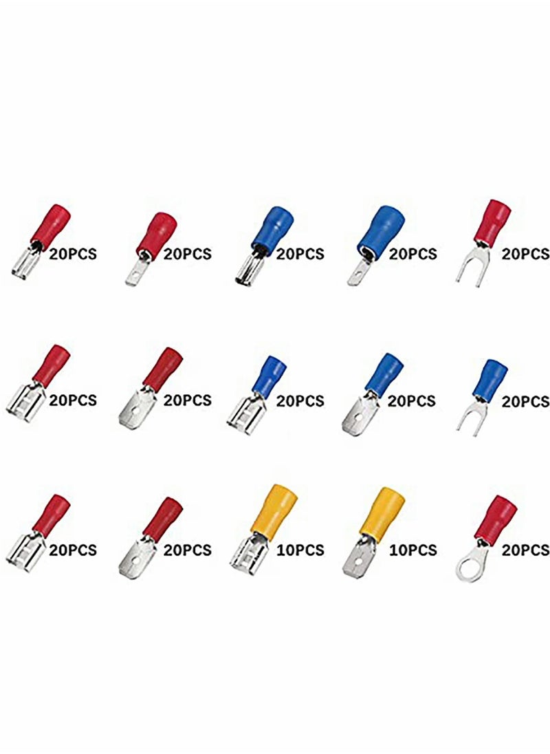 Generic 280pcs Nylon Insulated Quick Disconnect Connectors Kit - 2.8mm, 4.8mm, 6.3mm Male/Female Terminals for Crimping  - Image 5