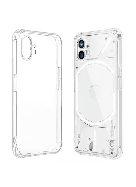 Nothing Phone 1 Case Cover Transparent Anti Scratch Case Shock Absorbent Bumper Protective Transparent Back Cover with Camera Protection for Nothing Phone 1 Clear