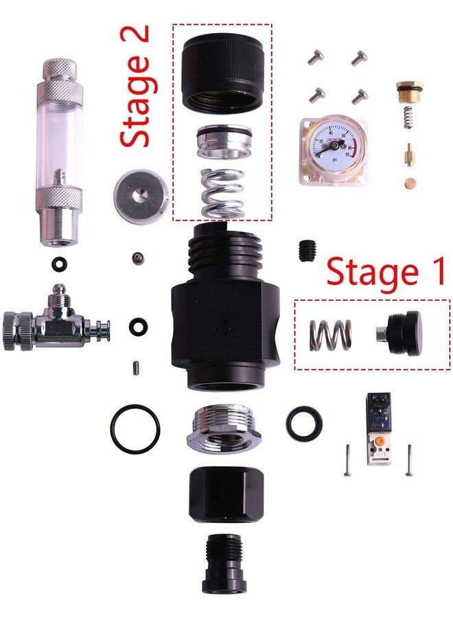 Fzone Aquarium Co2 Regulator Mini Series V3.0 Dual Stage With Dc Solenoid And Bubble Counter Check Valve Compatible Paintball Tank Cga320 Co2 Cylinde - Image 2