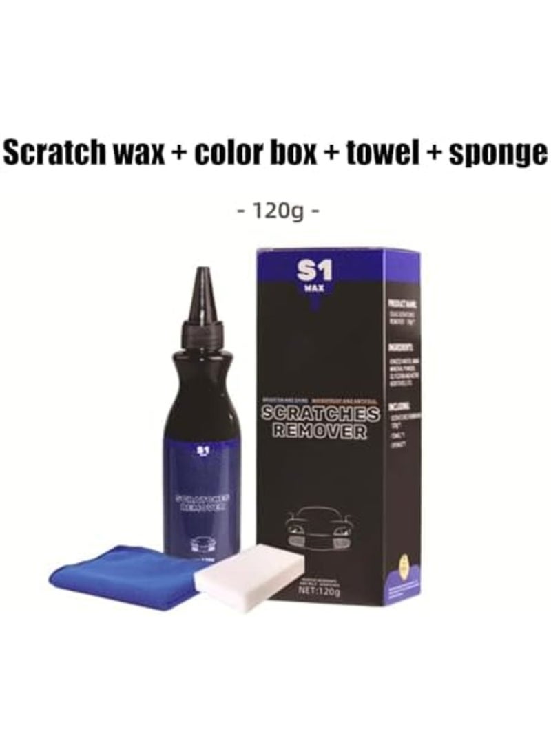سيوسي Car Scratch Wax Set with Scratch Removal Wax, Shine Paint Restorer Polish, Includes Wipe  Sponge, Compact Travel-Ready Kit for Auto and Truck Paint Care, Quick and Easy Use for Car Surface Repair - Image 5