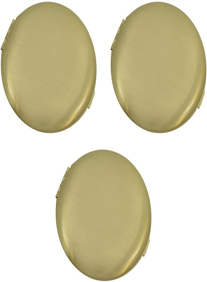 Stephanie Imports Set of 3 Double Sided Magnifying Compact Mirrors with Brushed Metal Finish (Gold, Round) - Image 2