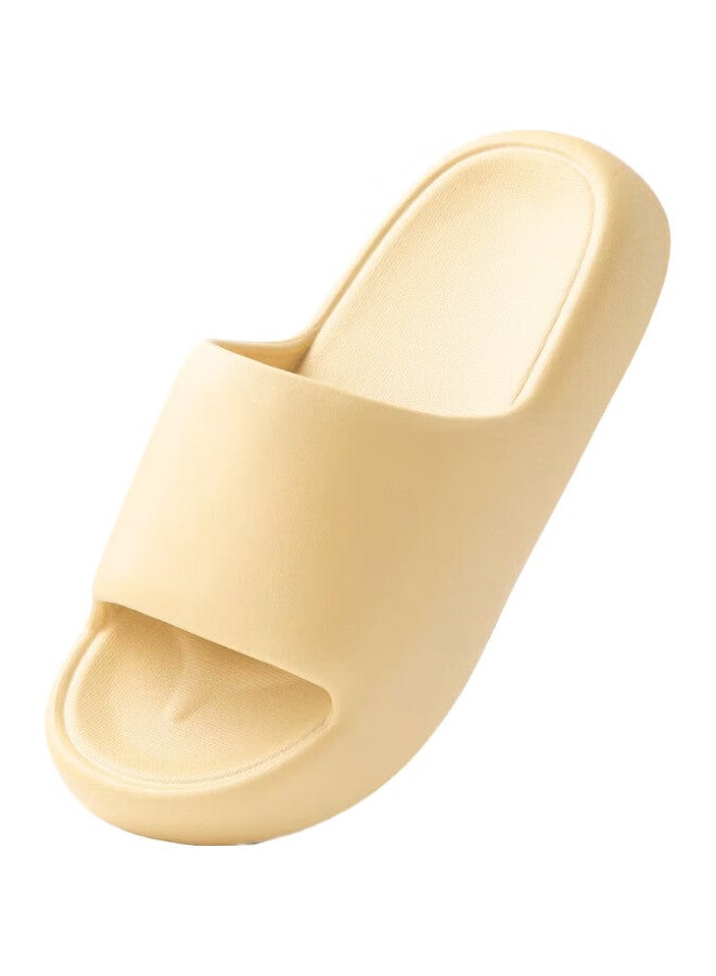 Lurad Thick-Soled Slippers For Men, Summer Bathroom Shower Home Sandals, Couples' Home Slippers For Women, Yellow, Size 36-37 - Image 3