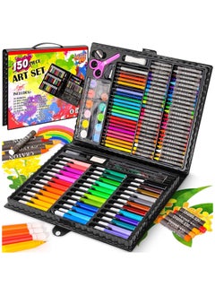 Deluxe Art Set for Drawing and Other Activities, Comes in a Portable Art Case, Perfect Coloring Supplies Gift for Kids, 150 Pieces.