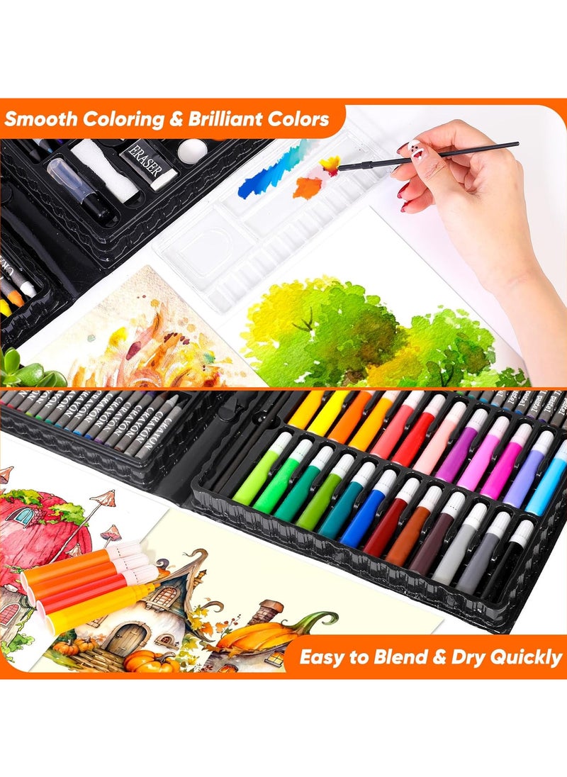 Generic - Deluxe Art Set for Drawing and Other Activities, Comes in a Portable Art Case, Perfect Coloring Supplies Gift for Kids, 150 Pieces. - Image 1