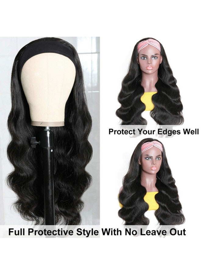 catti Headband Wigs For Black Women Human Hair Headband Wig Body Wave Human Hair Wigs 9A Brazilian Virgin Hair None Lace Front Wigs Wear And Go Glueless Wigs Human Hair 150% Density (14" Headband Wigs) - Image 3