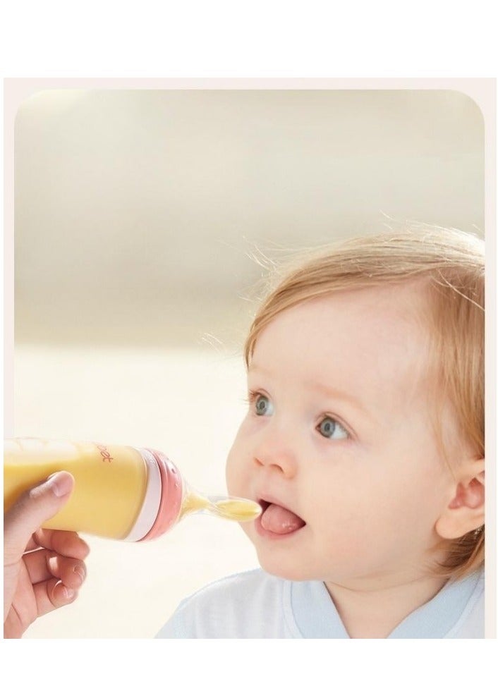Baby Rice Spoon Bottle Squeeze Feeding Spoon Silicone Soft Spoon Baby's Complementary Food Tools - Image 2