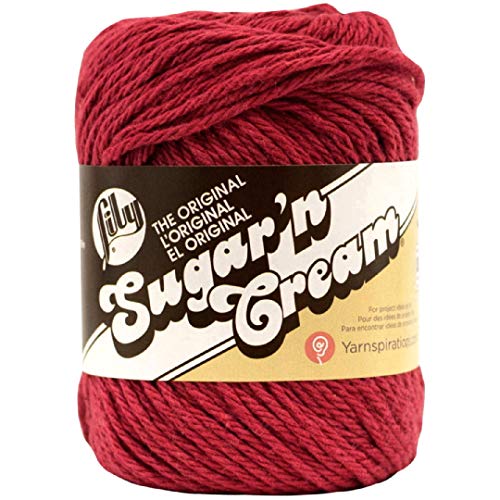 Lily Sugar 'n Cream 100% Cotton Yarn, 2.5 oz. Ball •• Country RED •• - Image 1