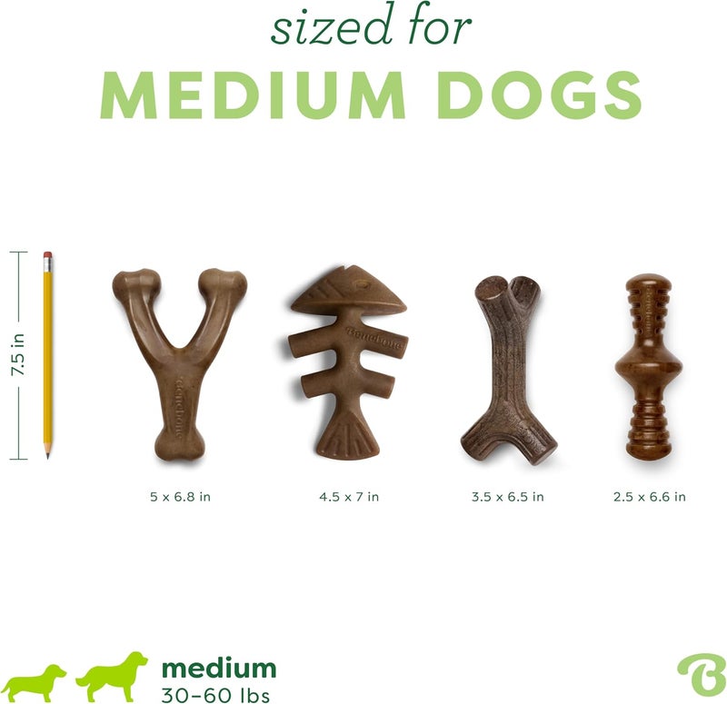 Benebone Durable Dog Chew Toy Box for Aggressive Chewers with Wishbone, Fishbone, Stick & Zaggler, Medium - Image 4