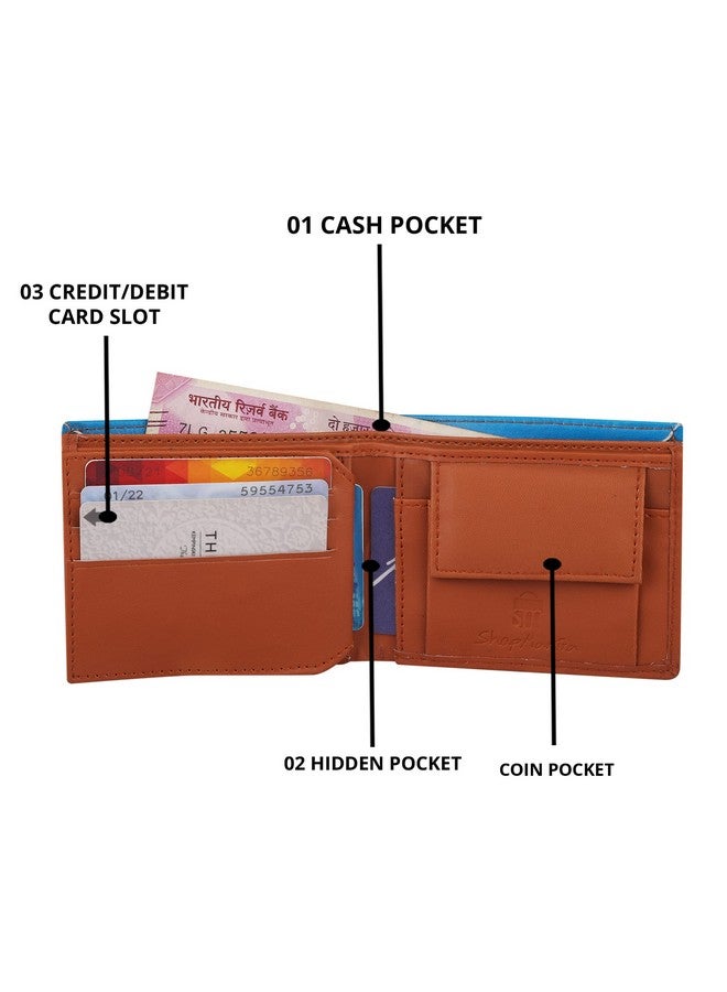 ShopMantra محفظة رجالية من جلد PU بتصميم قديم من شوب مانترا (متعددة الألوان) - Image 4