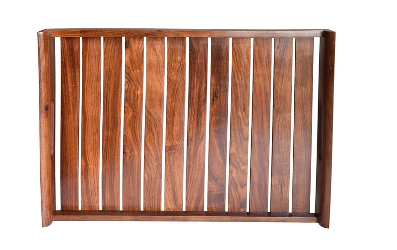 Hashcart Rosewood/Sheesham Wood Handmade Wooden Serving Tray for Serving Breakfast/Tea/Coffee/Food - Image 4