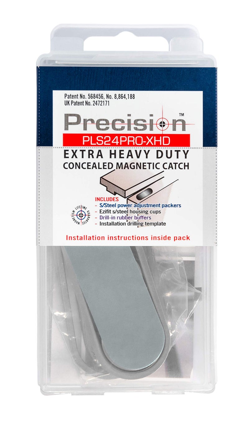 Precision Lock PLS24PRO-XHD Concealed Magnetic Catch, Stainless Steel, 24-75mm Heavy Duty - Image 1