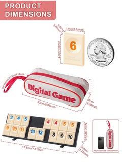 MAOGEDA Rummy Cube Game with 4 Racks, 106 Rummy Cube Game Set with Portable Case, Rummy Tiles Travel Set with 4 Tiles Holders for Family Classic Board Games  - Image 2