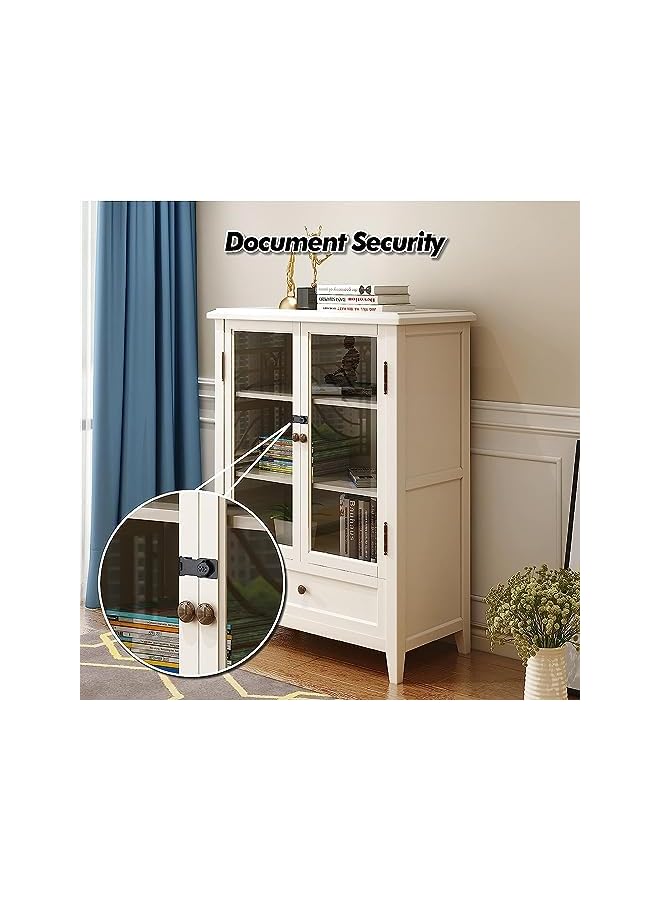 PROMASS Household Cabinet Password Hasp Locks, Cabinet Door Combination Lock for Small Doors, Cabinets, Barn Door, Outdoor, Garden, Office File Cabinet Door Lock (Black) - Image 5