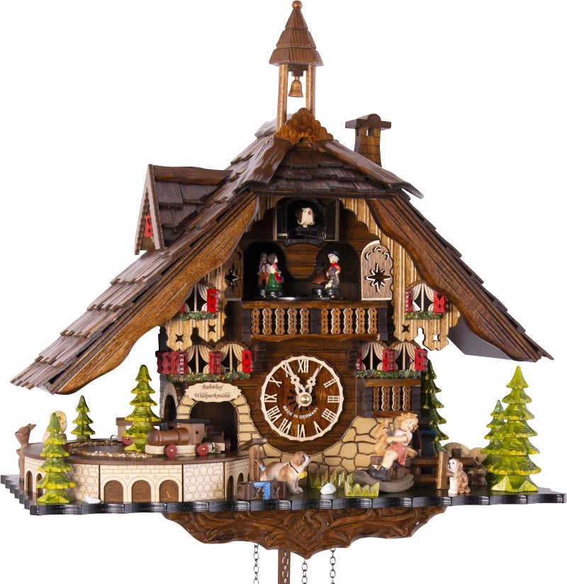 Cuckoo Palace Cuckoo Palace Cuckoo Clock Deer Park Mill Station ChaletStyle 33cm QuartzMovement 