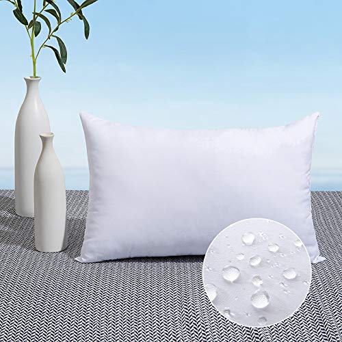 MIULEE MIULEE 12x18 Pillow Insert Throw Pillow Insert Outdoor Pillows WaterResistant Premium Outdoor Pillow Stuffer Sham Lumbar for Couch Sofa Patio Furniture Cushion Porch Swing 