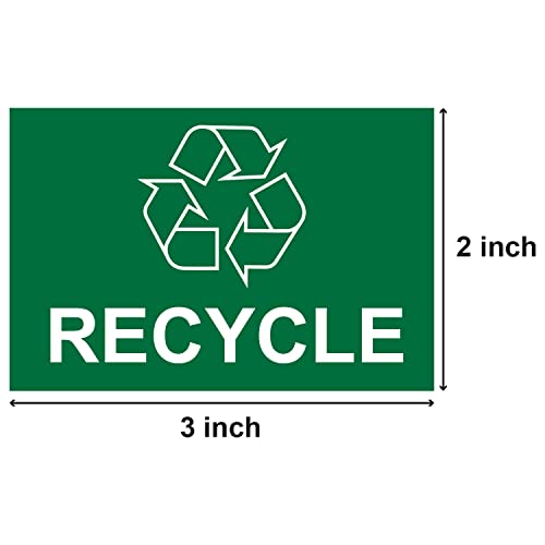 OfficeSmartLabels Recycling Labels with Recycle Symbol (3 x 2 inch, Green - 300 Labels) Recycle Stickers for Trash Cans, Containers or Walls - Image 2