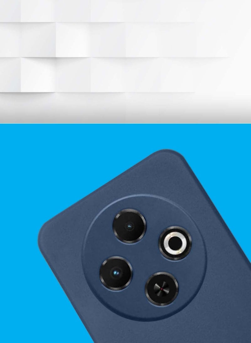 Wtech Tecno Spark 30C 4G 2024 Premium Soft Liquid Silicone Case Cover - Strom Blue - Image 3