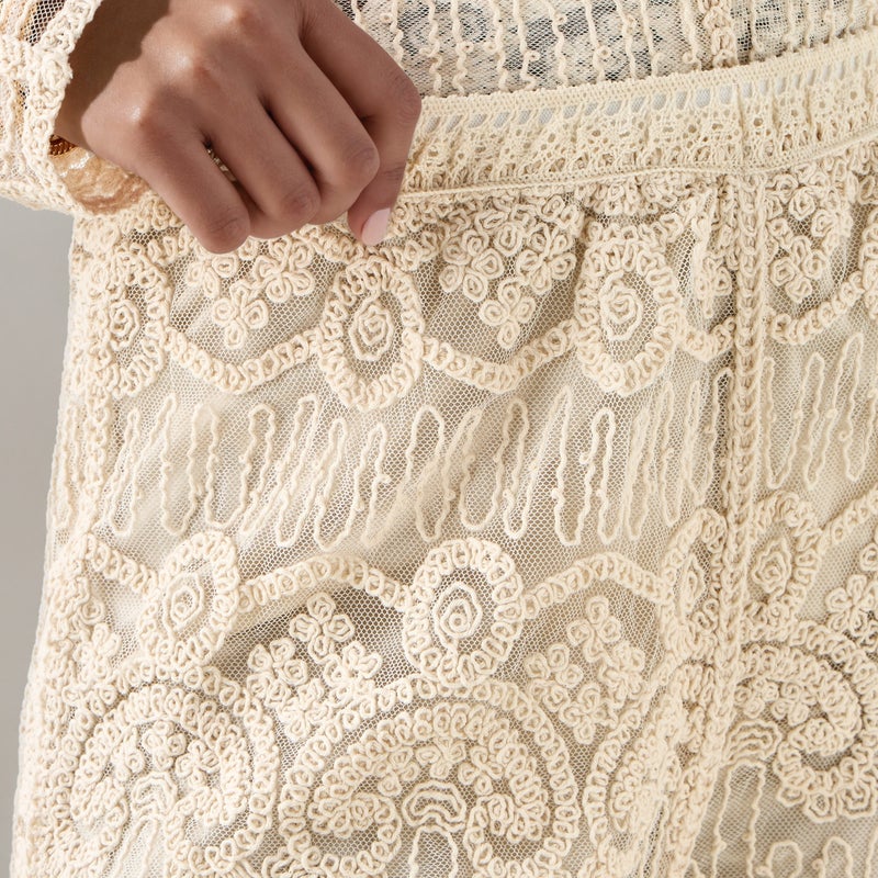 تواكستريمز بنطلون واسع الساق بنسيج كروشيه - Image 4