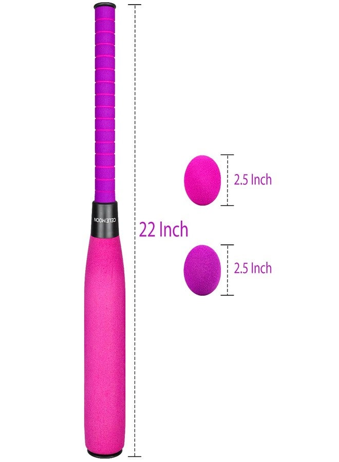 CeleMoon 22 Inch Foam Baseball Bat with 6 Soft Balls for Kids Toddlers Youths Outdoor Indoor Sport T Ball Game Playing (Pink) - Image 5