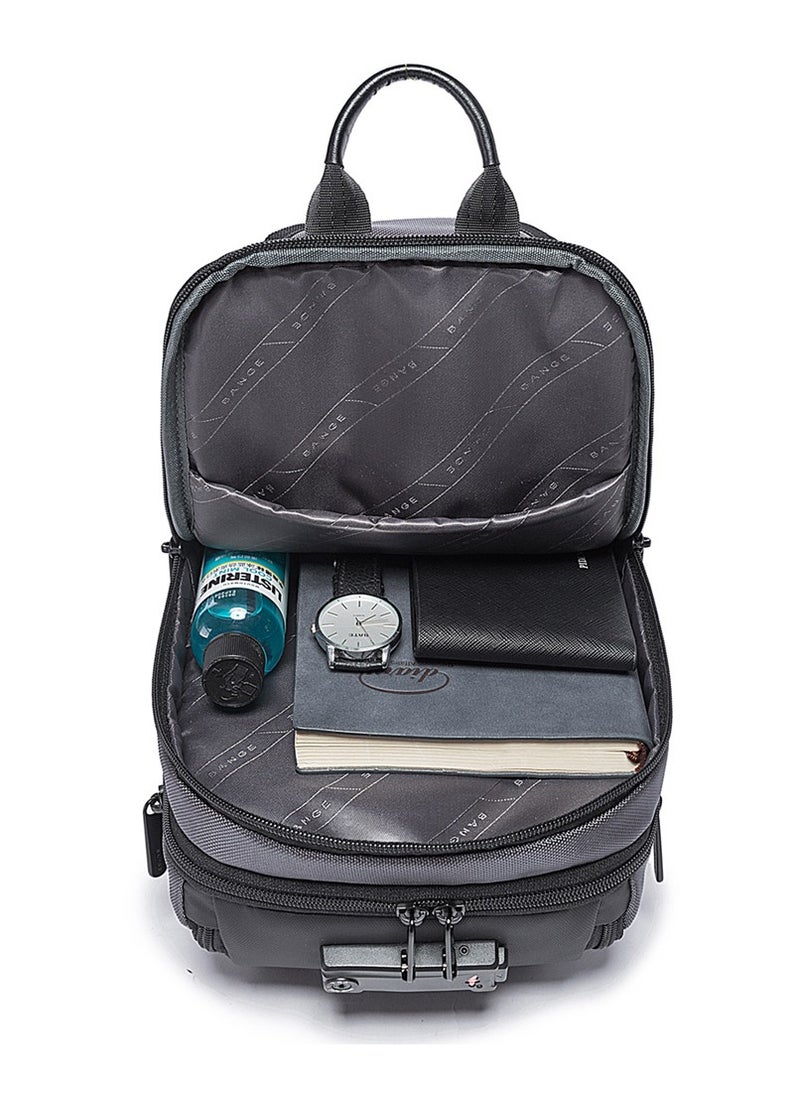 BANGE - BANGE Anti theft Sling Backpack with Lock, Men's Sling Bag for Men, Shoulder Crossbody Backpack with USB Charging Port for Men and Women - Image 1