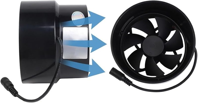 12V 110mm Low Noise Duct Fan For Home Kitchen Bathroom Greenhouse Ventilation - Image 5