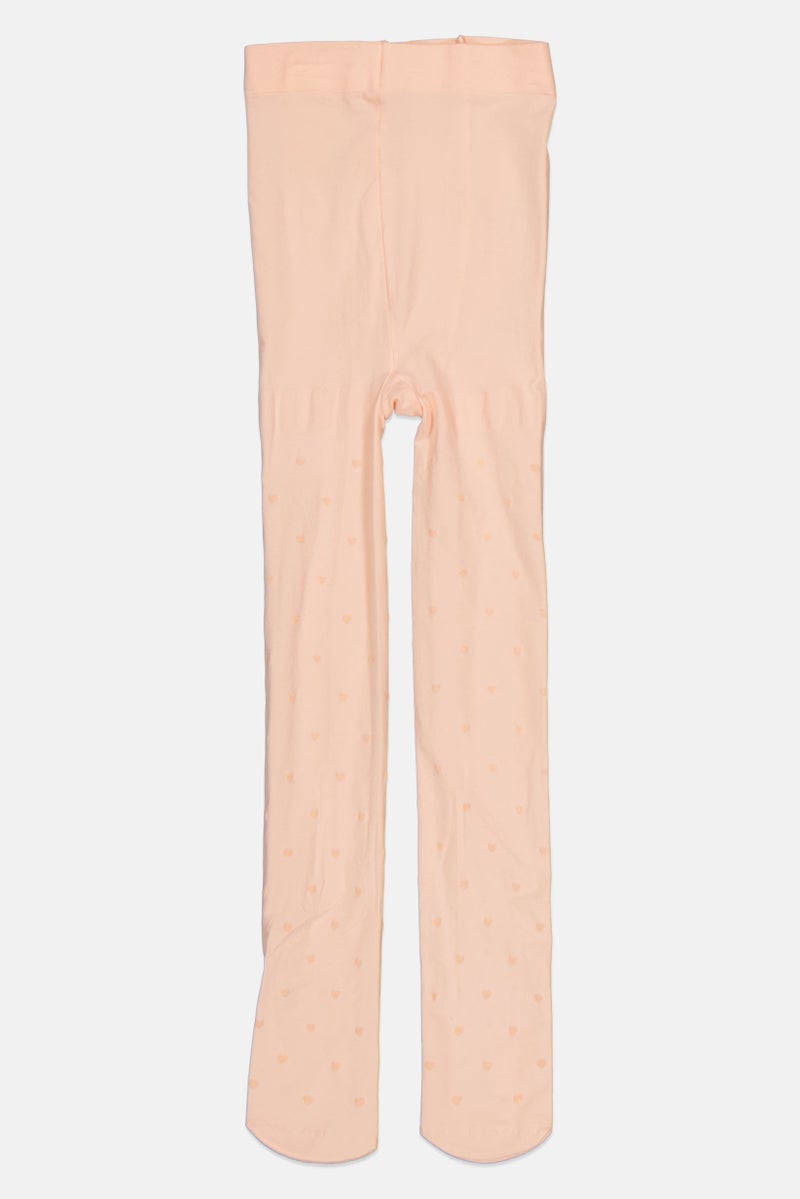 Fox Toddlers Girl Plain Pull On Tights, Peach - Image 1