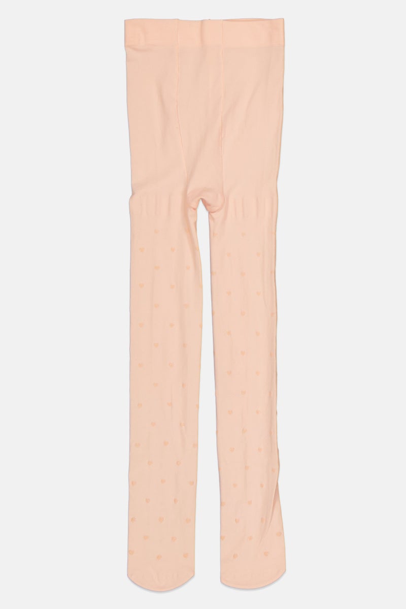 Fox Toddlers Girl Plain Pull On Tights, Peach - Image 2