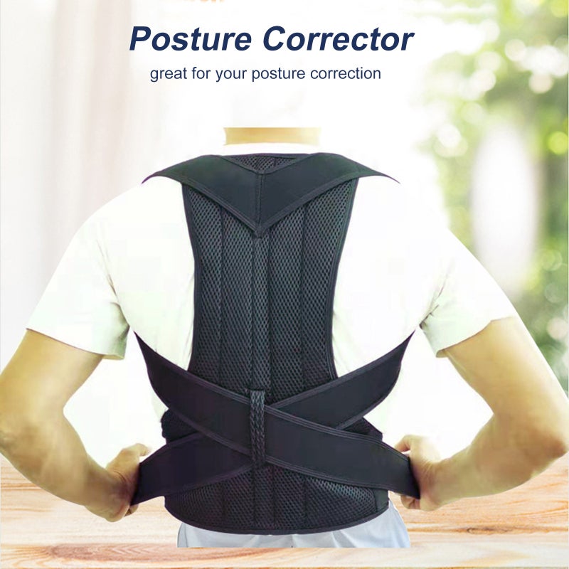 Posture Corrector: L Size, Skin-Friendly Soft Fabric, Ergonomic Full Back Support - Neck Shoulder Relief, Posture Improvement for Office Workers, Drivers, Daily Wear - Image 2