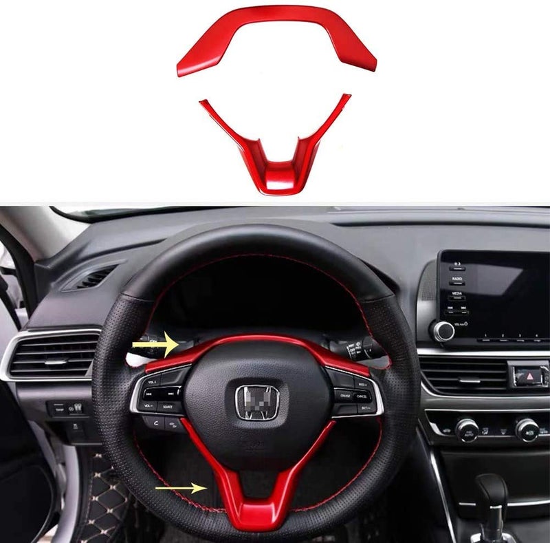 Duoles Print Interior Trim Air Vent Outlet Emblem Sticker for Honda Accord 10th Gen 20182022 Red